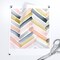 Chevron Blush Navy Pink Stripe Gray Mustard Modern Watercolor Herringbone Geometric Custom Removable Wallpaper by Spoonflower Peel & Stick Wallpaper 2FT Wide
